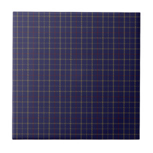 Tattersall Brooks Bleu Or Rouge à carreaux