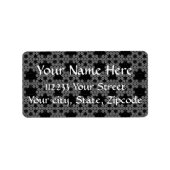 Tatting Fractal Pattern Snowflake Etiket (Voorkant)