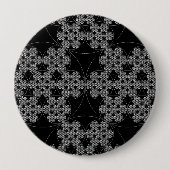 Tatting Fractal Pattern Snowflake Ronde Button 4,0 Cm (Voorkant)