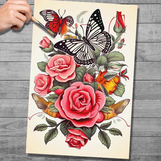 Tattoo 3 Decoupage Paper Tissuepapier