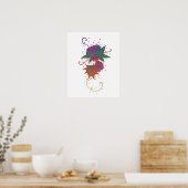 Tattoo abstract regenboogRoos Poster (Keuken)