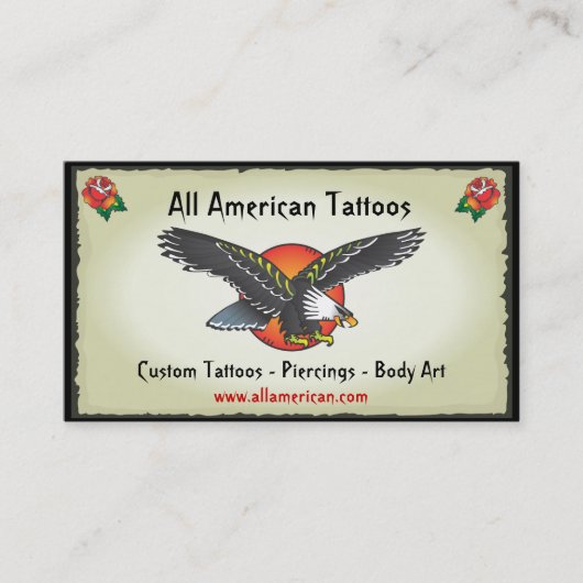 Tattoo American Eagle Visitekaartjes (Voorkant)