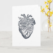 Tattoo anatomische hartkaart kaart (Gele Bloem)