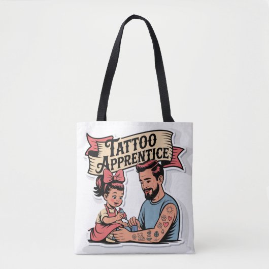 Tattoo Apprentice - Schattigee Cartoon vader en do Draagtas (Voorkant)