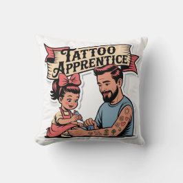 Tattoo Apprentice - Schattigee Cartoon vader en do Kussen