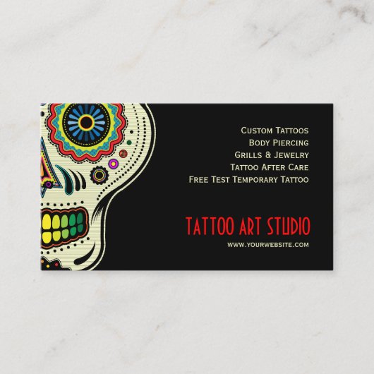 Tattoo Art Shop visitekaartje (Voorkant)