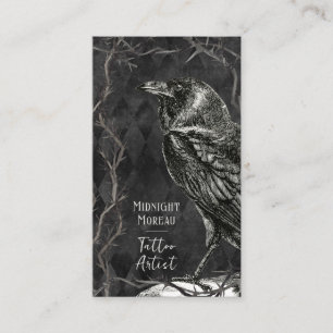 Tattoo Artiest Crow QR Code Business Visitekaartje