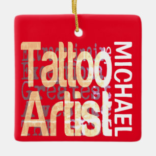 Tattoo artiest Extraordinaire CUSTOM Keramisch Ornament