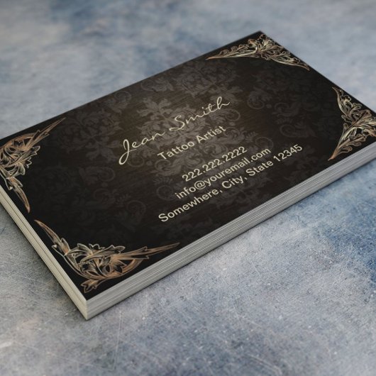 Tattoo Artiest -Framed Damask Visitekaartje