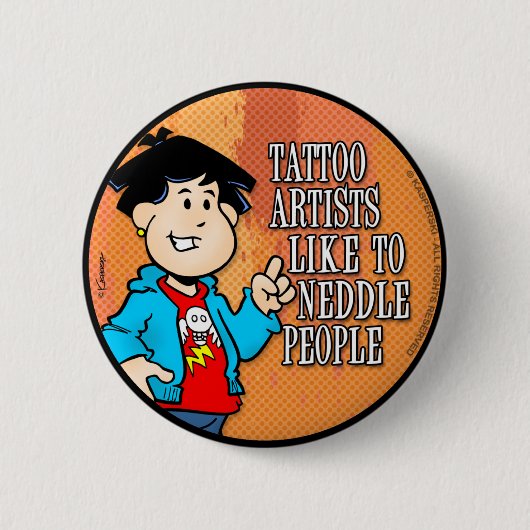 Tattoo artiest ronde button 5,7 cm (Voorkant)