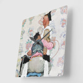 Tattoo artiest vierkante klok (Hoek)