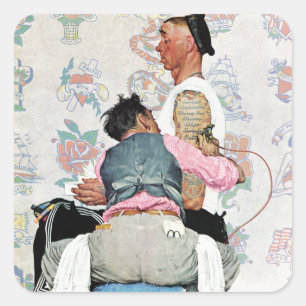 Tattoo artiest vierkante sticker