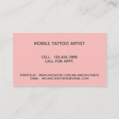 Tattoo artiest visitekaartje (Achterkant)