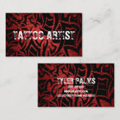 Tattoo Artiste Carte de visite d'art corporel (Devant / Derrière)