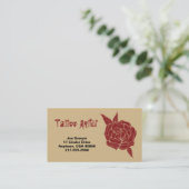 Tattoo artistiek Visitekaartje (Staand voorkant)