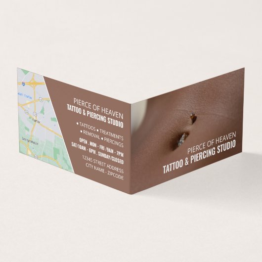 Tattoo & body Piercing Studio Appointment Visitekaartjes (Buitenkant)