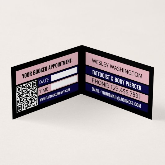Tattoo & body Piercing Studio, Benoeming Visitekaartjes (Binnen)