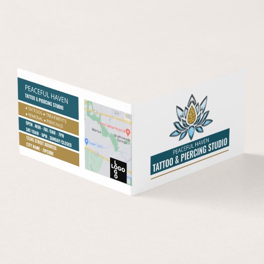 Tattoo & body Piercing Studio, Benoeming Visitekaartjes (Buitenkant)