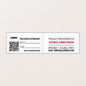 Tattoo & body Piercing Studio, Benoeming Visitekaartjes (Binnenkant ongevouwen)