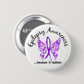 Tattoo Boterfly 6.1 Epilepsie Ronde Button 5,7 Cm (Voorkant /achterkant)