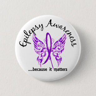 Tattoo Boterfly 6.1 Epilepsie Ronde Button 5,7 Cm