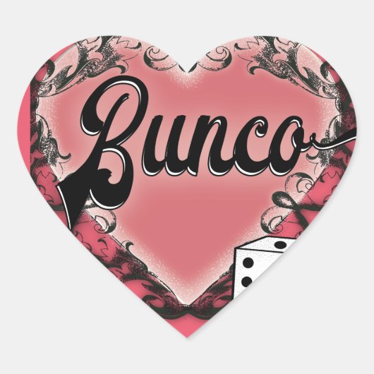 tattoo bunco hart sticker (Voorkant)