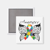 Tattoo Butterfly Awareness - Autisme Magneet (Voorkant / Achterkant)