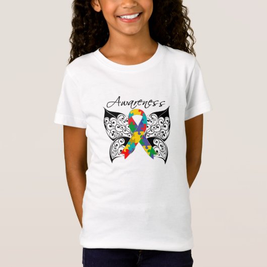 Tattoo Butterfly Awareness - Autisme T-shirt (Voorkant)