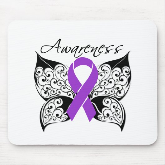 Tattoo Butterfly Awareness - Epilepsy Muismat (Voorkant)