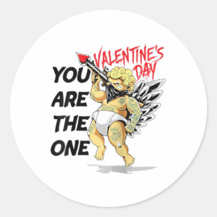 Tattoo Cupido liefde, Vriendin, bruiloft Jubileum Ronde Sticker