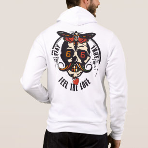 Tattoo Doodhoofd hipster vlinder stay true fee Hoodie