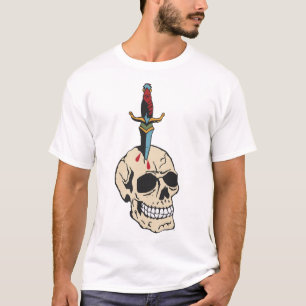 tattoo drone crane tete de dood old scho t-shirt