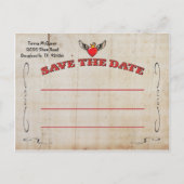 Tattoo Enregistrer la date Cartes postales (Dos)