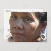 Tattoo Face Briefkaart (Voorkant / Achterkant)