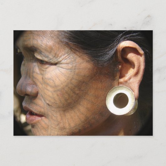 Tattoo Face Briefkaart (Voorkant)