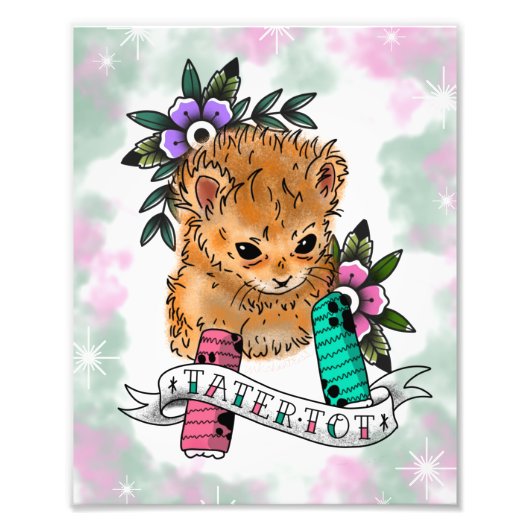 Tattoo flash Art print Foto Afdruk (Voorkant)