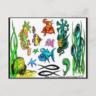 Tattoo Flash-Briefkaart Briefkaart