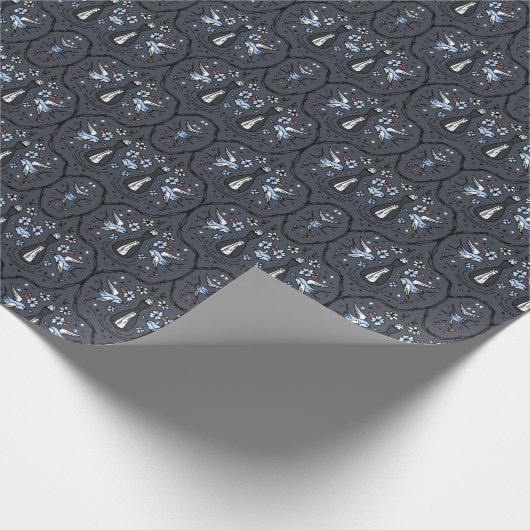 Tattoo Floral oude schoolafdruk Cadeaupapier (Hoek)