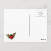  Tattoo Gevleugeld Hart Bedankt Coupon Briefkaart (Achterkant)