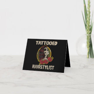 Tattoo Gift I Skull Women Hairdresser Kaart