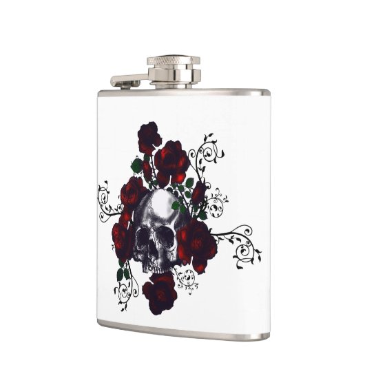 Tattoo Gothic Rozen en roodrozen Heupfles (Links)