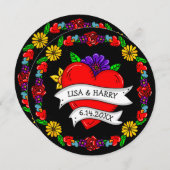 Tattoo Graffiti Art Style Weddenschap Save the Dat Kaart (Voorkant / Achterkant)