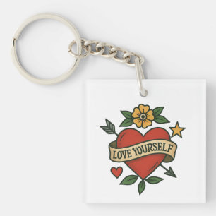 Tattoo hart PNG Hou van je eigen design Sleutelhanger