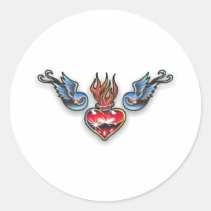 Tattoo hart ronde sticker