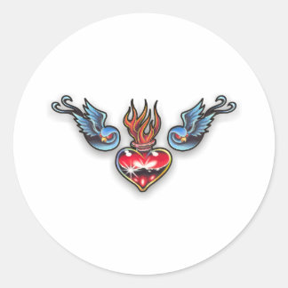 Tattoo hart ronde sticker