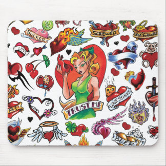 Tattoo Heart Mousepad Muismat