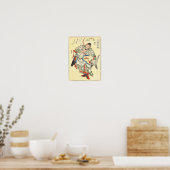 Tattoo Hokusai Samurai Warrior Poster (Keuken)