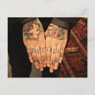 Tattoo, inkt, laatste meisje in mijn gedachten, ha briefkaart