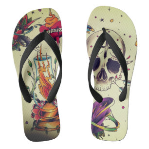 tattoo is uitgeflitst unisex teenslippers