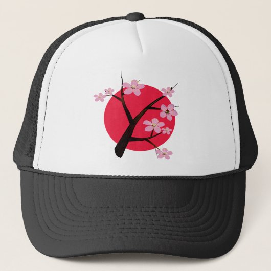 Tattoo Japanse Cherry Blossom Trucker Pet (Voorkant)